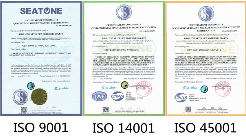 ISO certificate of refractory materials (2)